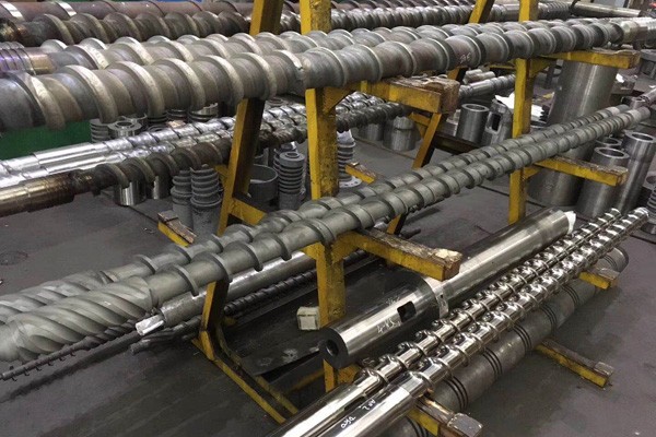 Husillo y barril de extrusión de tubos de polietileno
